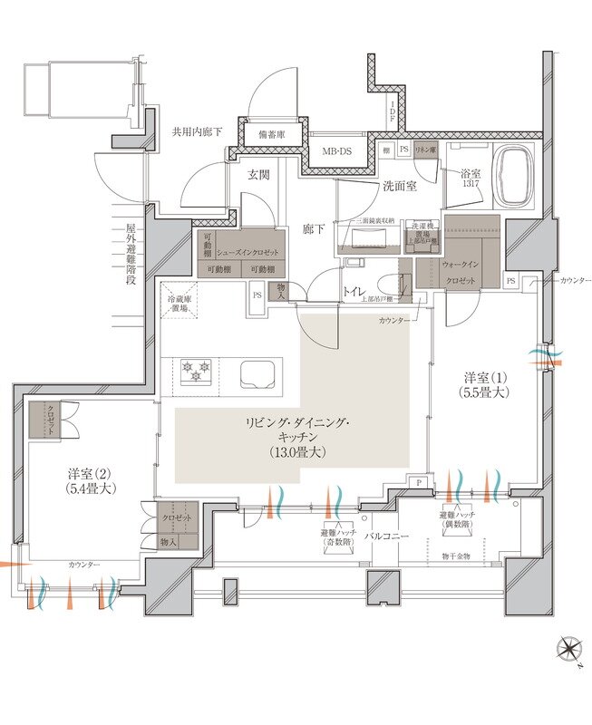 ルジェンテ白金高輪 間取り Gタイプ