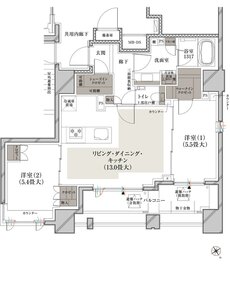 ルジェンテ白金高輪 間取り Gタイプ