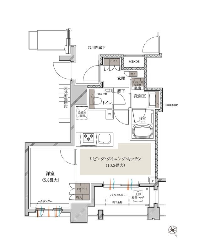 ルジェンテ白金高輪 間取り Dタイプ