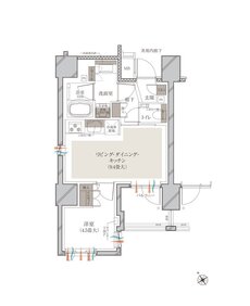 ルジェンテ白金高輪 間取り Bタイプ