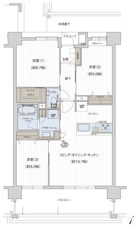 プレサンス ロジェ 名護為又アミュージア 間取り Bタイプ