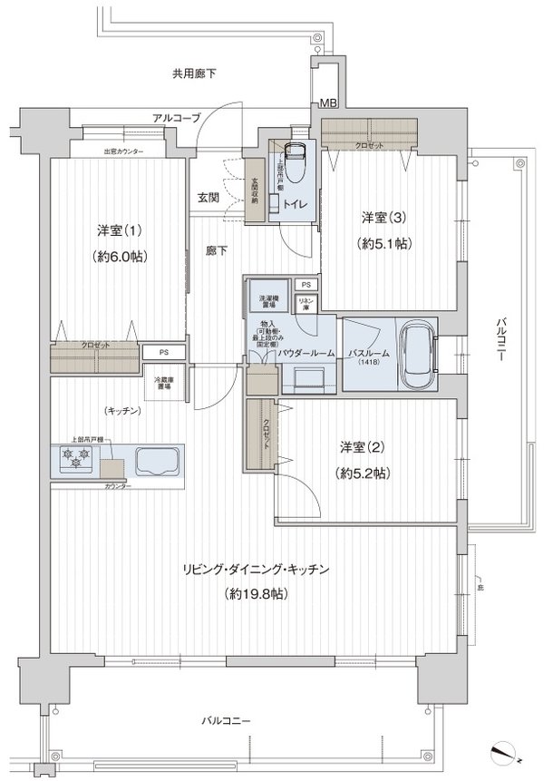 プレサンス ロジェ 名護為又アミュージア 間取り Gタイプ
