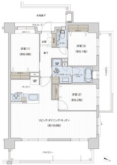 プレサンス ロジェ 名護為又アミュージア 間取り Gタイプ