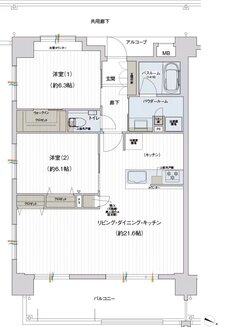 プレサンス ロジェ 名護為又アミュージア 間取り Dタイプ MENU1