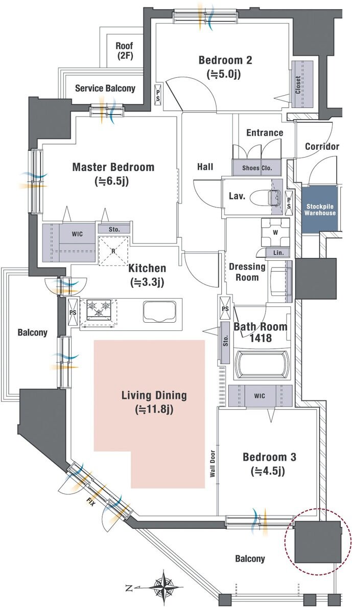 ファインレーベン札幌二十四軒 THE SEASON 間取り A type