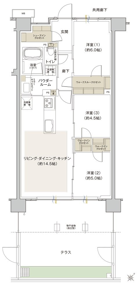 ファインシティ横濱鶴見 間取り N3t type