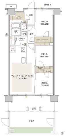 ファインシティ横濱鶴見 間取り N3t type
