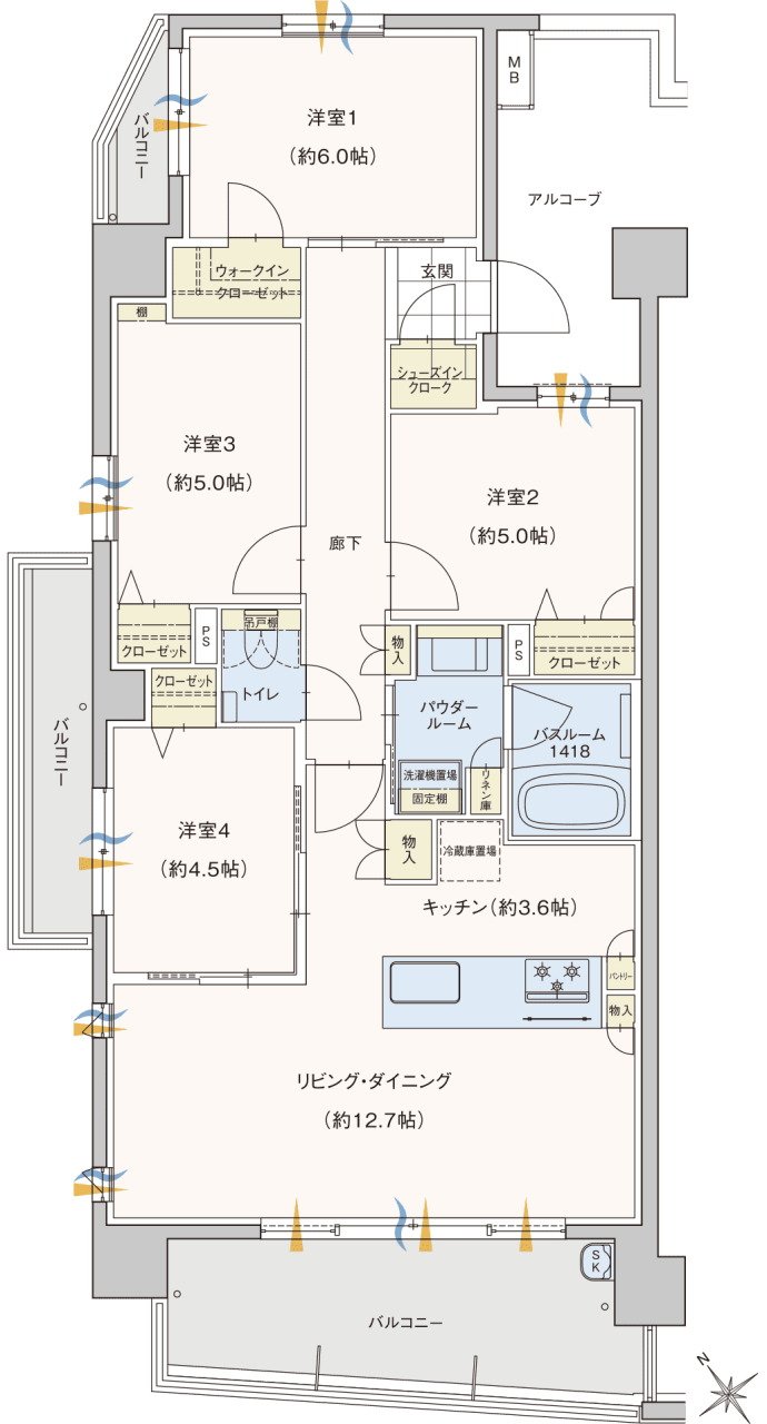 セレンシオ春日 THE NEXT 間取り A TYPE