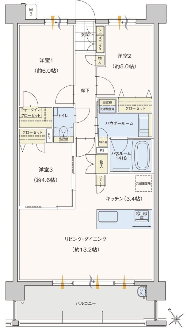 セレンシオ春日 THE NEXT 間取り C1 TYPE