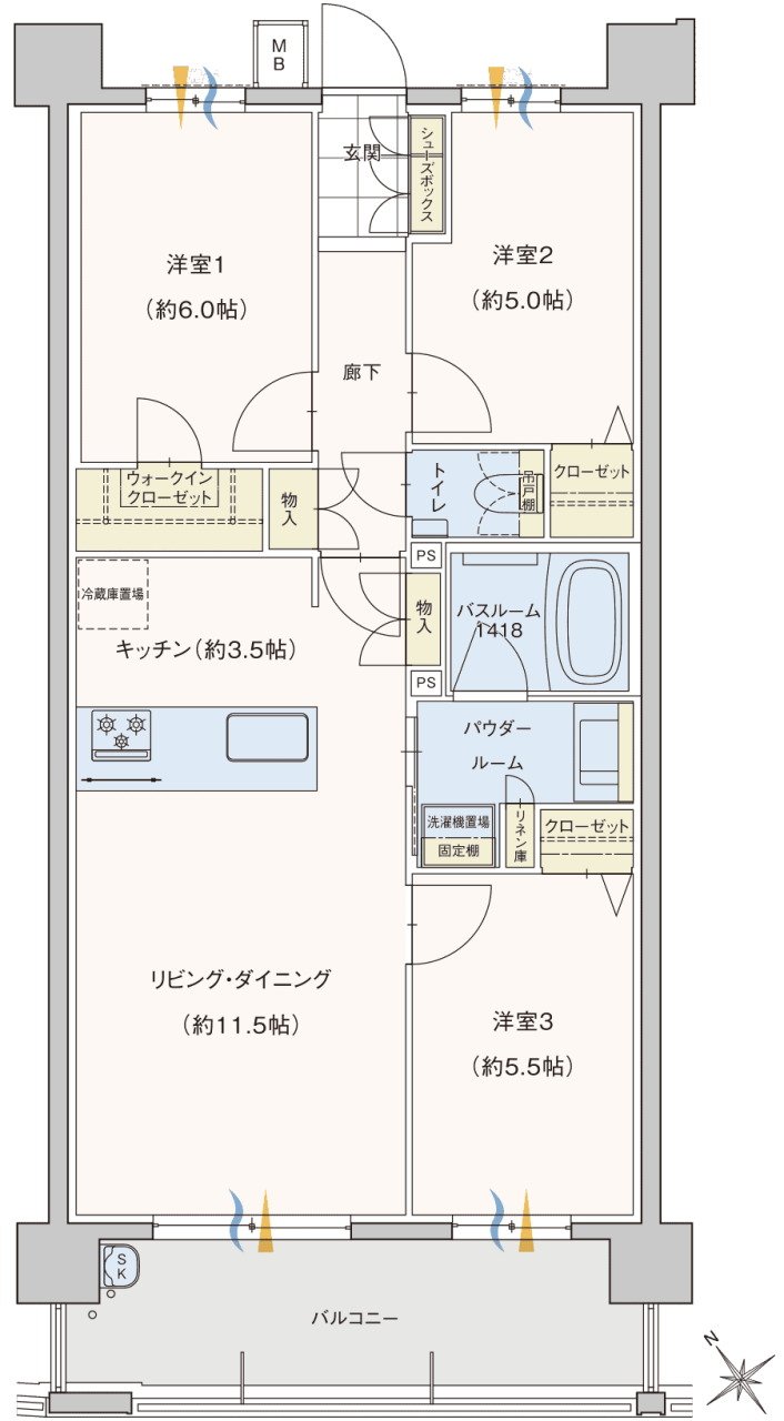 セレンシオ春日 THE NEXT 間取り B TYPE
