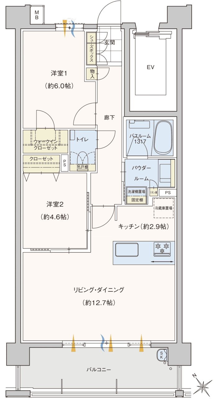 セレンシオ春日 THE NEXT 間取り D TYPE