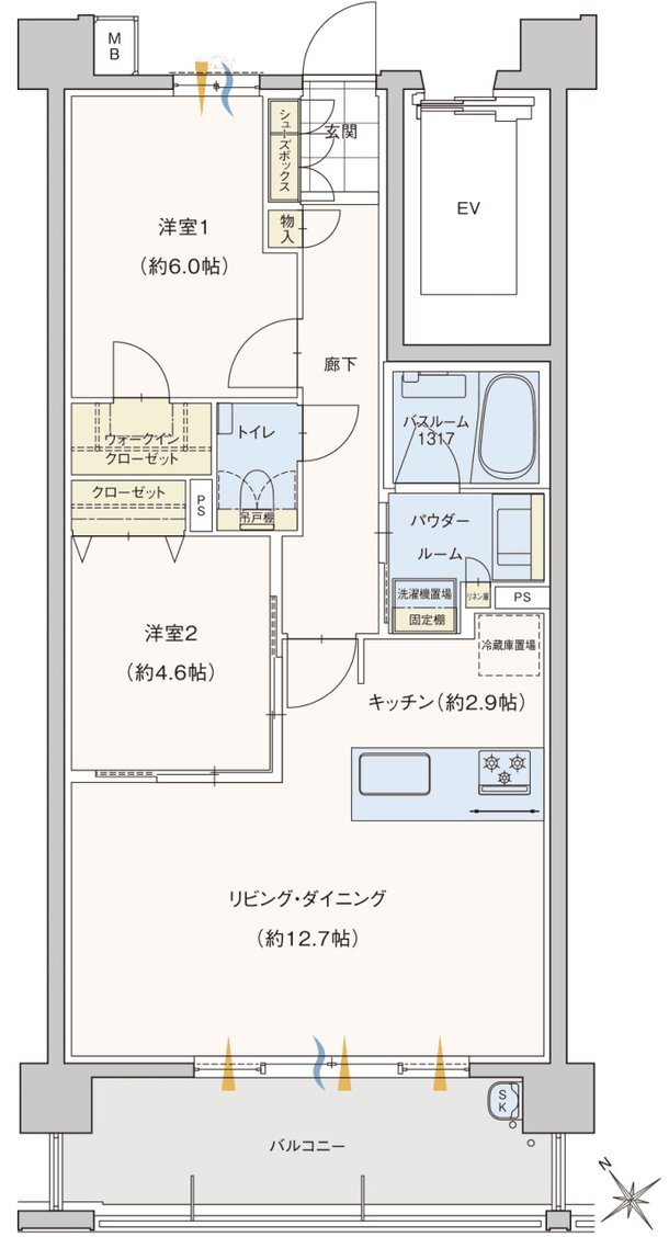 セレンシオ春日 THE NEXT 間取り D TYPE