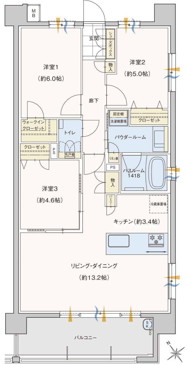 セレンシオ春日 THE NEXT 間取り E TYPE