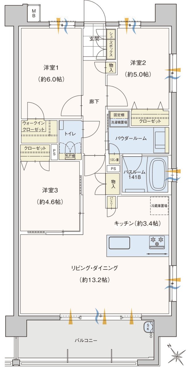 セレンシオ春日 THE NEXT 間取り E TYPE