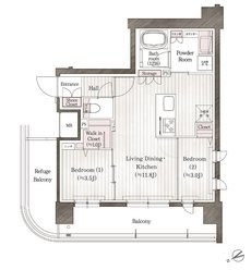 デュオヴェール仙台長町 間取り Aタイプ
