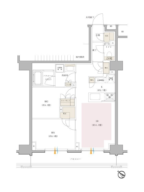 イノバス新横浜 間取り C1タイプ