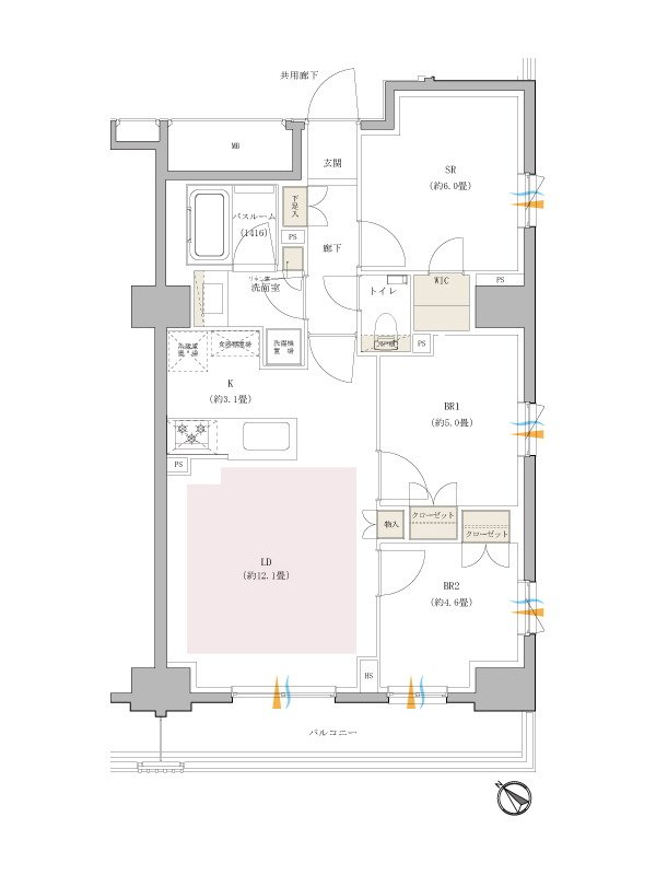 イノバス新横浜 間取り D1タイプ
