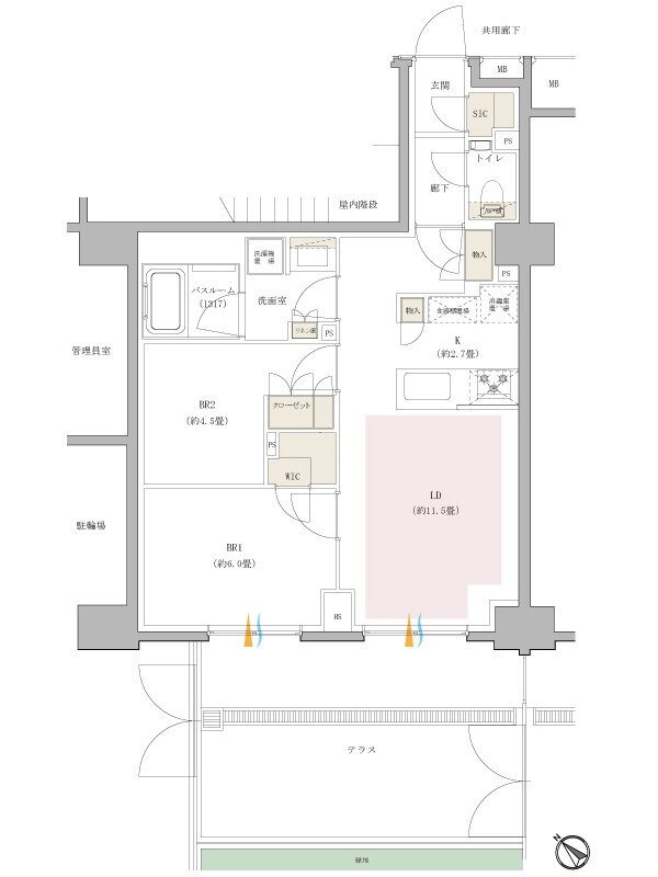 イノバス新横浜 間取り Ctタイプ