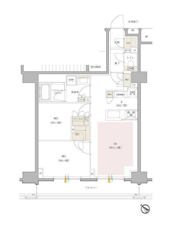 イノバス新横浜 間取り C2タイプ