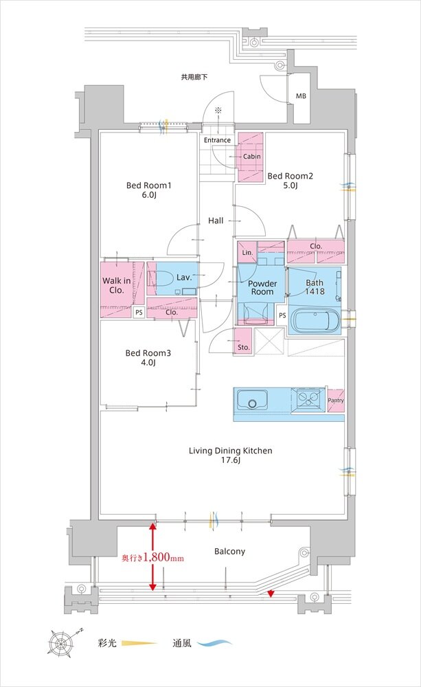 サンパーク諏訪野レジデンス 間取り Dタイプ
