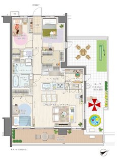 エクセレントシティ多摩永山 間取り E80-Vr type