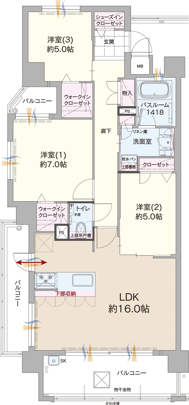 ファーネスト博多南駅グレイス 間取り A type（基本プラン）
