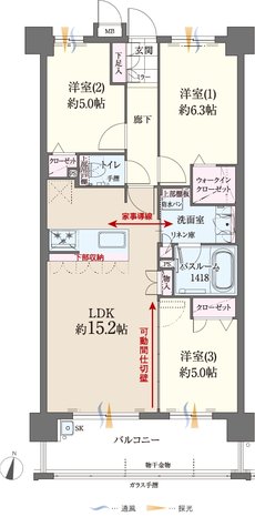 ファーネスト博多南駅グレイス 間取り B type（基本プラン）