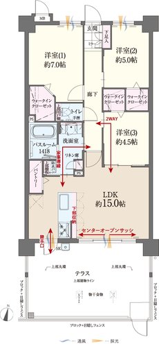 ファーネスト博多南駅グレイス 間取り D1 type（基本プラン）