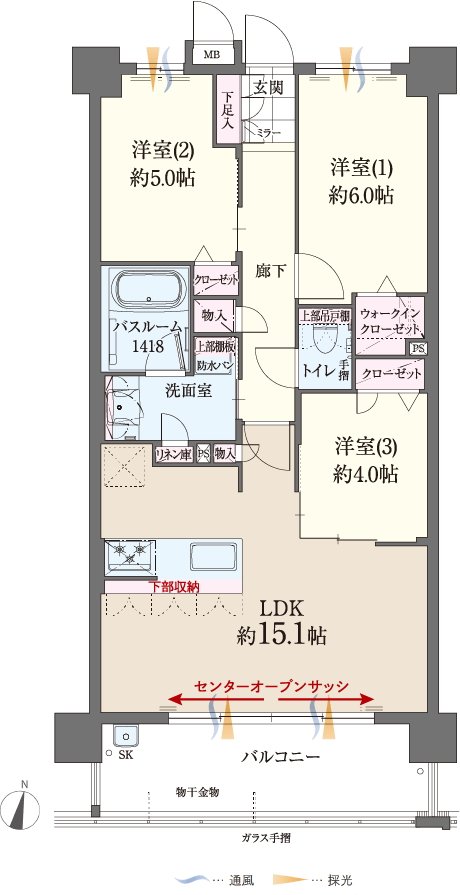 ファーネスト博多南駅グレイス 間取り F type（基本プラン）