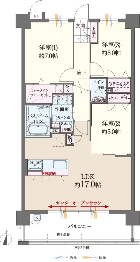 ファーネスト博多南駅グレイス 間取り G type（基本プラン）