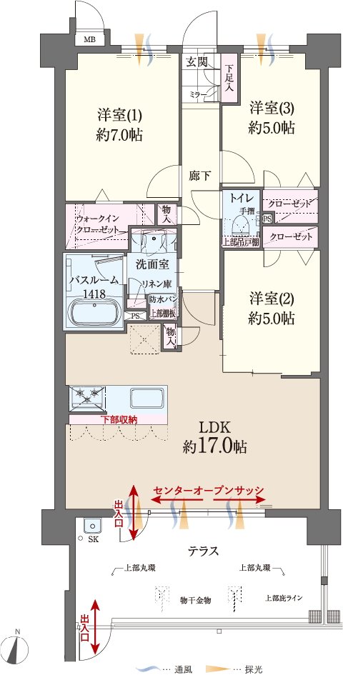 ファーネスト博多南駅グレイス 間取り G1 type（基本プラン）
