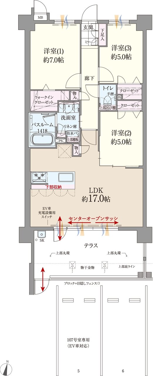 ファーネスト博多南駅グレイス 間取り G1 type(基本プラン)
