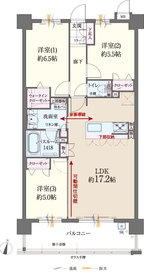 ファーネスト博多南駅グレイス 間取り H type（基本プラン）