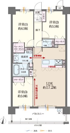 ファーネスト博多南駅グレイス 間取り H type（基本プラン）