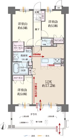 ファーネスト博多南駅グレイス 間取り H1 type（基本プラン）