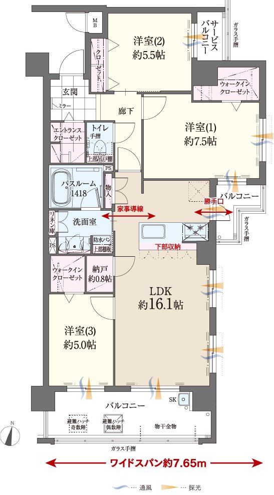 ファーネスト博多南駅グレイス 間取り J type（基本プラン）