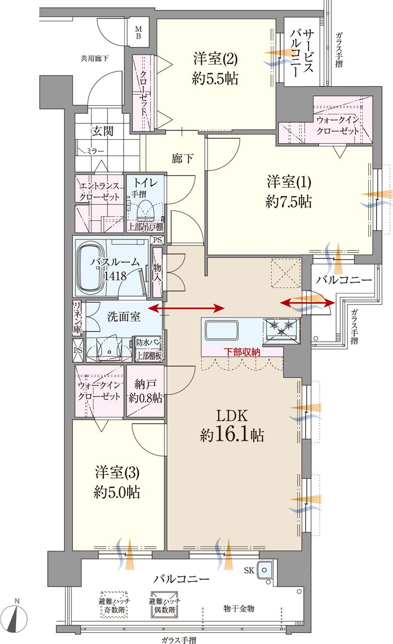 ファーネスト博多南駅グレイス 間取り J type(基本プラン)