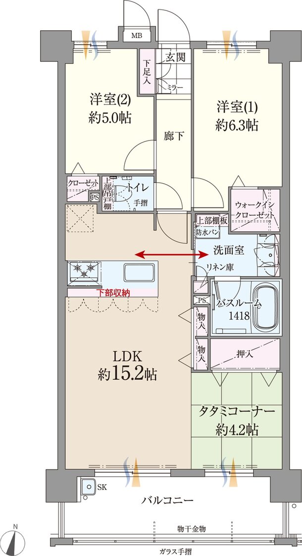 ファーネスト博多南駅グレイス 間取り B type（メニュー2）