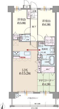 ファーネスト博多南駅グレイス 間取り B type（メニュー2）