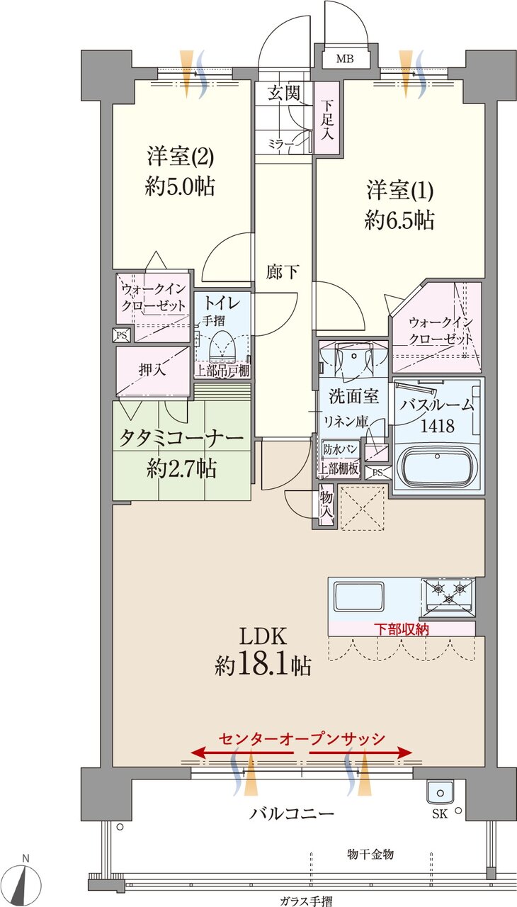 ファーネスト博多南駅グレイス 間取り C type（メニュー1）