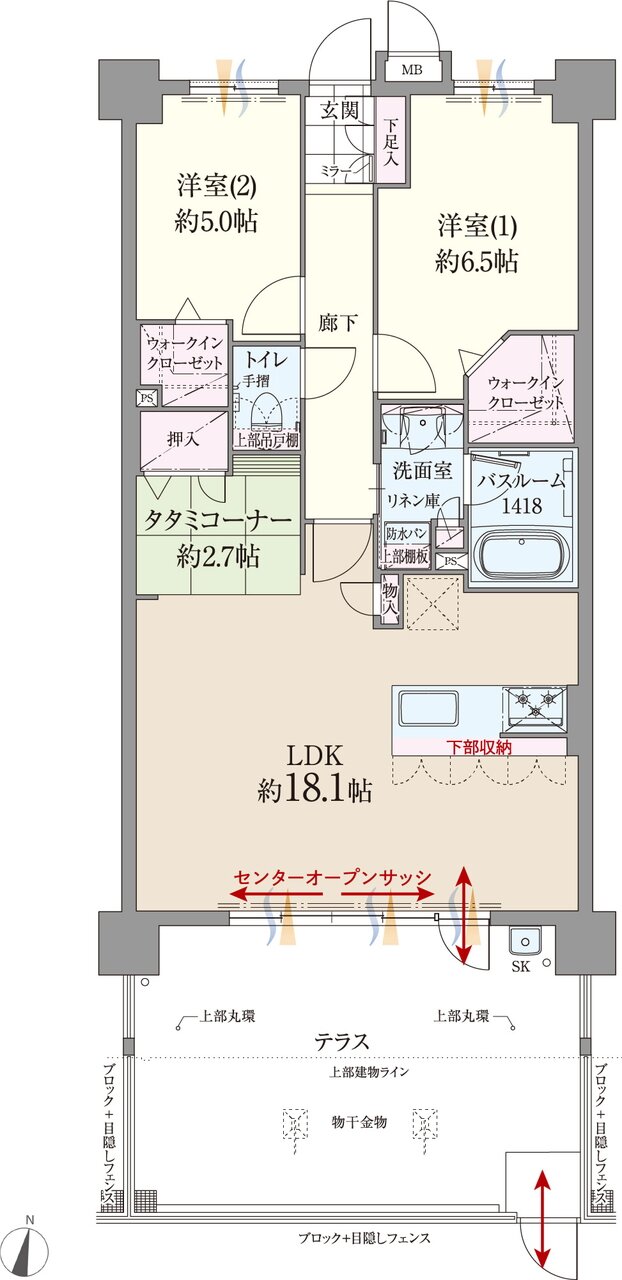 ファーネスト博多南駅グレイス 間取り C1 type(メニュー1)