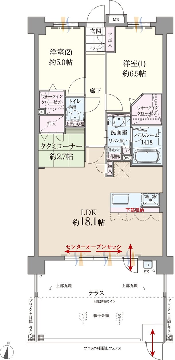 ファーネスト博多南駅グレイス 間取り C1 type（メニュー1）