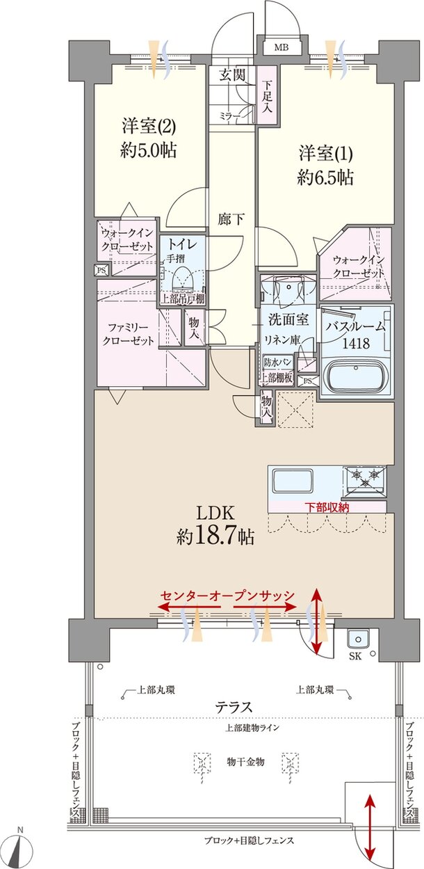 ファーネスト博多南駅グレイス 間取り C1 type（メニュー2）