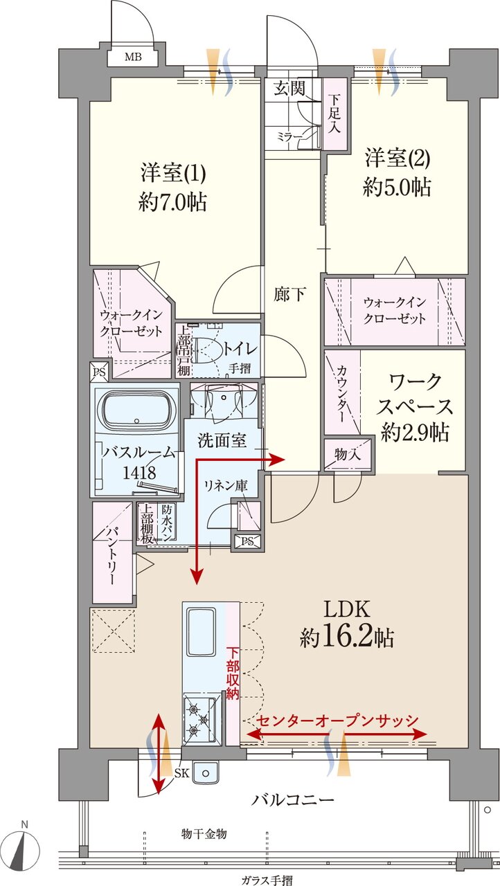 ファーネスト博多南駅グレイス 間取り D type（メニュー1）