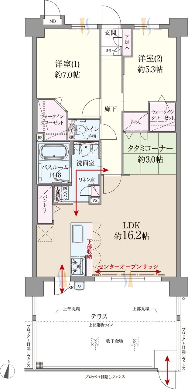 ファーネスト博多南駅グレイス 間取り D1 type(メニュー2)