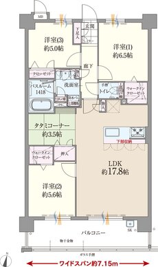 ファーネスト博多南駅グレイス 間取り E type（メニュー1）