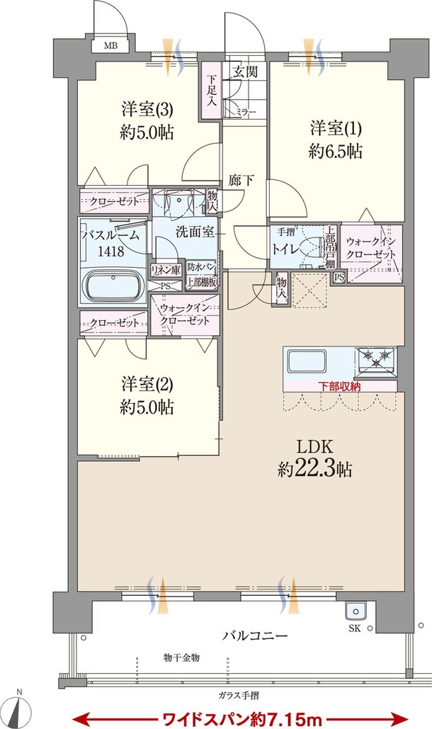 ファーネスト博多南駅グレイス 間取り E type（メニュー2）