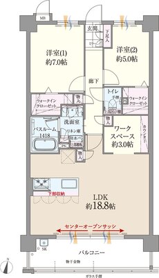 ファーネスト博多南駅グレイス 間取り G type（メニュー1）