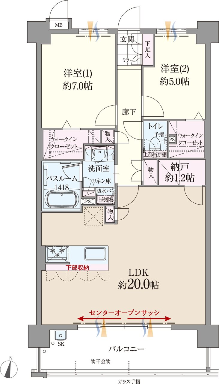 ファーネスト博多南駅グレイス 間取り G type（メニュー2）