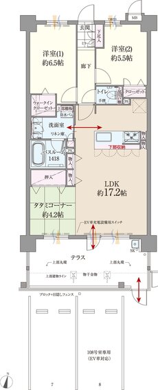 ファーネスト博多南駅グレイス 間取り H1 type（メニュー2）